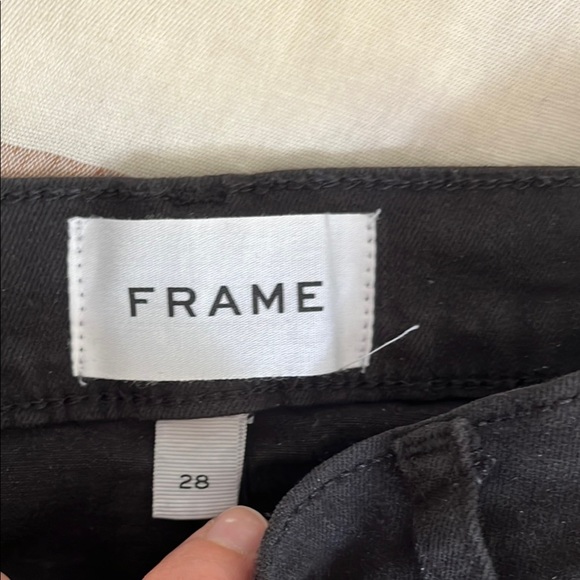 FRAME
Frame Le High Flare Jeans Film Noir Black Size 28 70's Style Bohemian - Picture 3 of 14